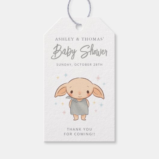 Étiquettes-cadeau Simple Harry Potter - Baby Shower Dobby (Devant)