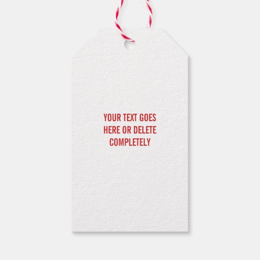 Étiquettes-cadeau Simple Heureuse Sainte-Valentin Coeur blanc sur ro (Dos)