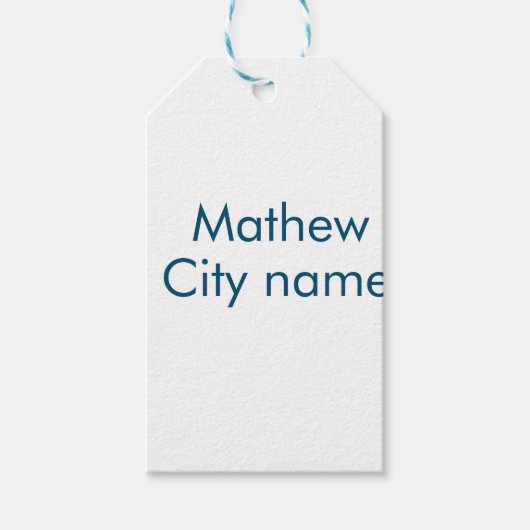 Étiquettes-cadeau simple lettre initiale monogramme ajouter votre no (Devant)