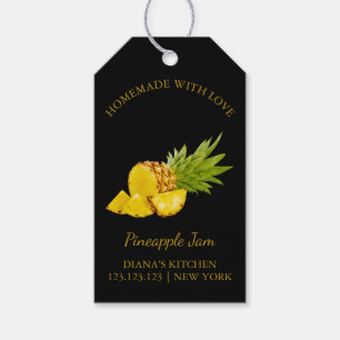Étiquettes-cadeau Simple maison ananas confiture Hang Tag l Noir