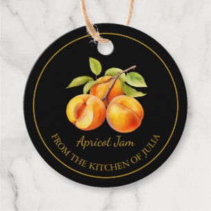 Étiquettes Cadeau Simple maison Apricot Jam Hang Tag l Noir