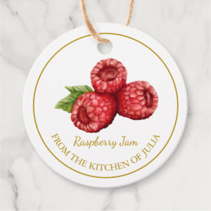 Étiquettes Cadeau Simple maison confiture de framboise Hang Tag l Bl