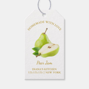 Étiquettes-cadeau Simple maison confiture de poire Hang Tag l Blanc