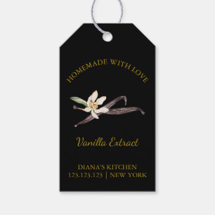 Étiquettes-cadeau Simple maison Vanilla Extrait Hang Tag l Noir