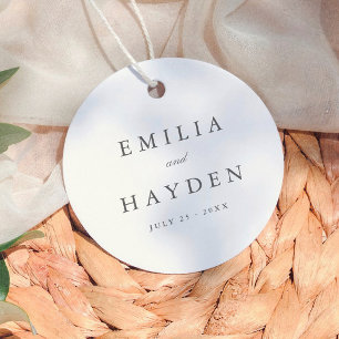 Étiquettes Cadeau Simple Mariage Bohème Minimaliste