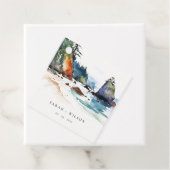 Étiquettes Cadeau Simple Mariage du parc national olympique de Ruby  (En situation)