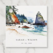 Étiquettes Cadeau Simple Mariage du parc national olympique de Ruby  (Devant)