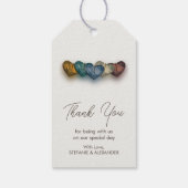 Étiquettes-cadeau Simple Merci Script Mariage moderne Merci (Dos)