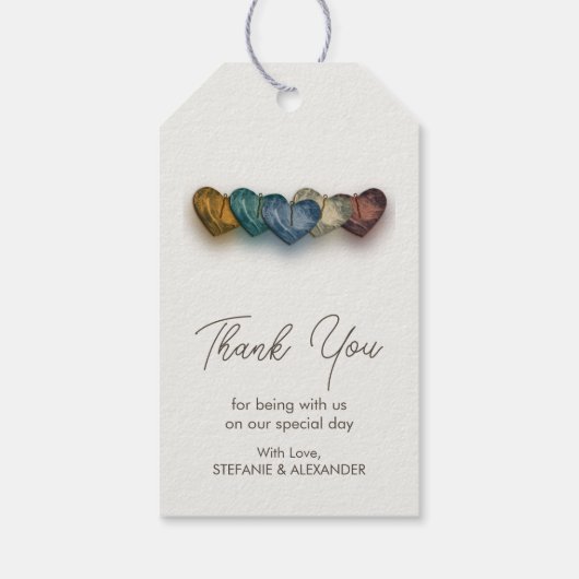 Étiquettes-cadeau Simple Merci Script Mariage moderne Merci (Dos)