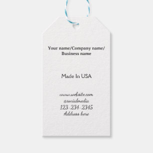 Étiquettes-cadeau simple minimal ajoutez votre logo/design ici entre