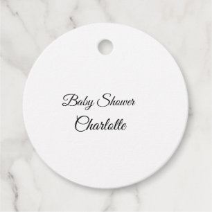Étiquettes Cadeau SIMPLE MINIMAL.CUTIE AJOUTER NOM BÉBÉ Baby shower