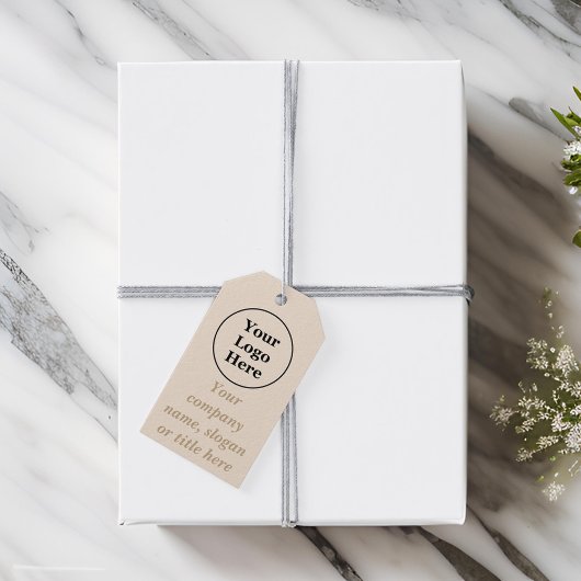 Étiquettes-cadeau Simple minimaliste beige