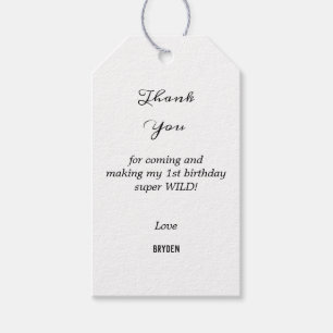 Étiquettes-cadeau Simple minimaliste fête d'anniversaire