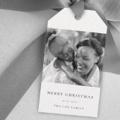 Étiquettes-cadeau Simple minimaliste Noël noir et blanc
