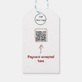 Étiquettes-cadeau Simple minimum q r code ajouter logo code d'analys (Dos)