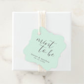Étiquettes Cadeau Simple Mint Green Mariage élégant (En situation)