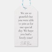 Étiquettes-cadeau Simple moderne Boho Monogramme Mandala Mariage (Dos)