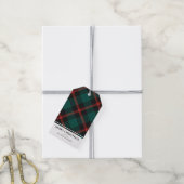 Étiquettes-cadeau Simple moderne Buffle vert Plaid Joyeux Noël (Avec de la ficelle)