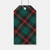 Étiquettes-cadeau Simple moderne Buffle vert Plaid Joyeux Noël (Dos)
