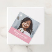 Étiquettes Cadeau Simple moderne Merci photo Anniversaire rose Faveu (En situation)