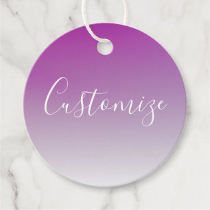 Étiquettes Cadeau Simple Moderne Minimaliste Dégradé Ombre Violet
