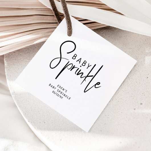 Étiquettes Cadeau Simple moderne Neutral Bébé Sprinkel