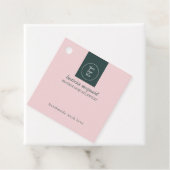 Étiquettes Cadeau Simple moderne rose vierge Votre logo (En situation)