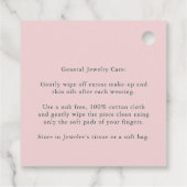 Étiquettes Cadeau Simple moderne rose vierge Votre logo (Dos)