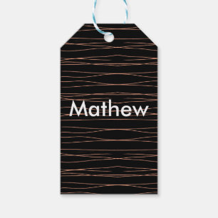 Étiquettes-cadeau Simple monogramme ajoutez votre lettre de nom homm