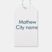 Étiquettes-cadeau simple monogramme de lettre initiale ajoutez votre (Dos)