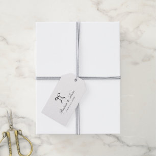 Étiquettes-cadeau Simple Nœud Papillon Mariage Classique