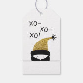 Étiquettes-cadeau Simple noir et or xoxo casquette d'hiver à et de (Dos)