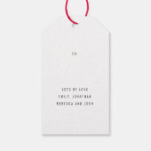 Étiquettes-cadeau Simple or rouge Arbre Script Joyeux Noël (Dos)