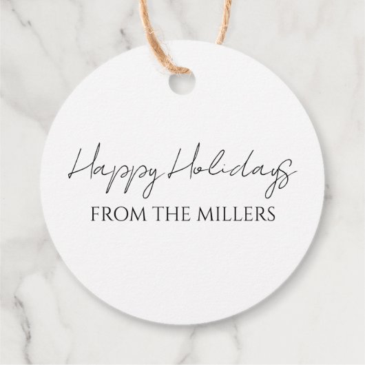 Étiquettes Cadeau Simple Pine Trees Forêt Minimal Propre Nature Cade (Dos)