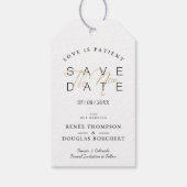 Étiquettes-cadeau Simple romantic Custom Photo Save New Date (Dos)