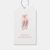 Étiquettes-cadeau Simple rose et Parties scintillant Ballerina Chaus (Devant)