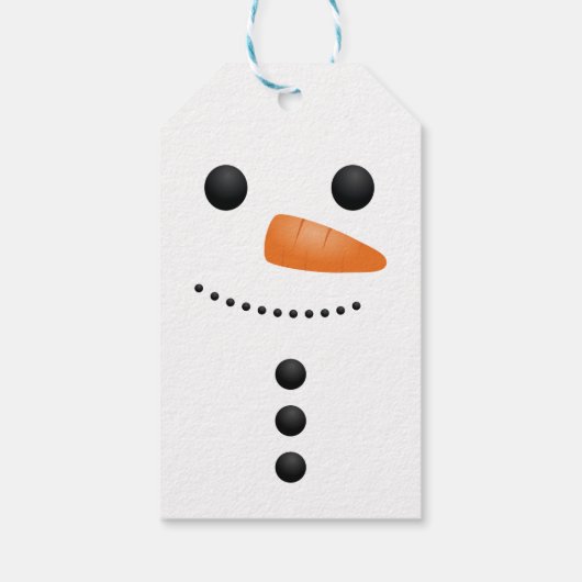 Étiquettes-cadeau Simple Snowman De (Dos)