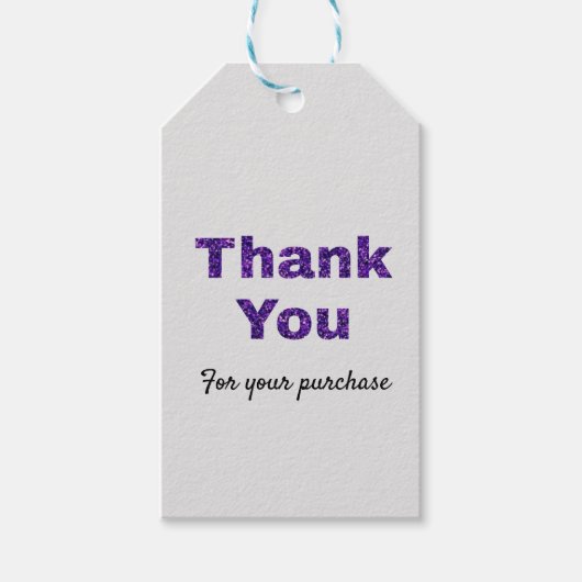 ÉTIQUETTES-CADEAU SIMPLE STYLE DE TEXTE MINIMAL MERCI D'AFFAIRES CAD (Devant)