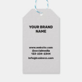 ÉTIQUETTES-CADEAU SIMPLE STYLE DE TEXTE MINIMAL MERCI D'AFFAIRES CAD (Dos)