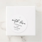 Étiquettes Cadeau Simple Typographie Noire Chic Moderne Mariage Form (En situation)