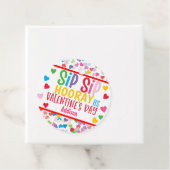 Étiquettes Cadeau Sip Paille de l'heure de la Saint-Valentin en fave (En situation)