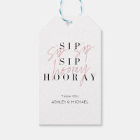 Sip Sip Hooray Black White Pink