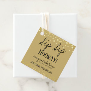 Étiquettes Cadeau Sip Sip Hooray Félicitations Retraite Favoriser T