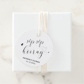 Étiquettes Cadeau Sip Sip Hooray Simple Fête de Mariage (En situation)