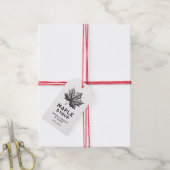 Étiquettes-cadeau Sirop d'érable fait maison avec des feuilles (Avec de la ficelle)