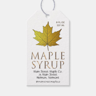 Étiquettes-cadeau Sirop d'érable - Valeur nutritionnelle - qualité/s