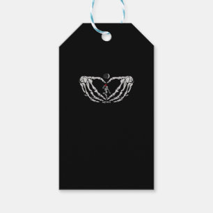 Étiquettes-cadeau Skeleton Femme Avec Rouge Dans Le Coeur Fait De Ma