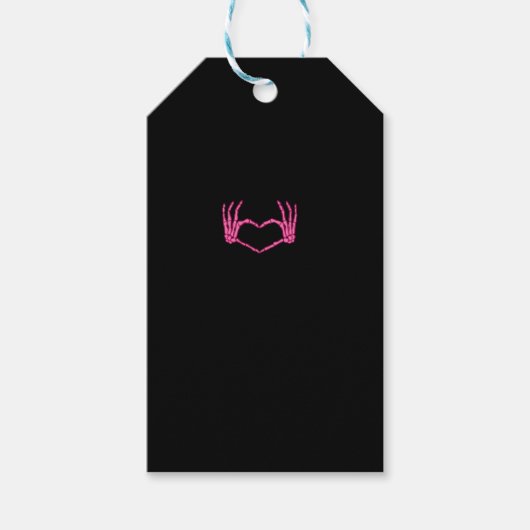 Étiquettes-cadeau Skeleton Heart Hands Classic (Devant)