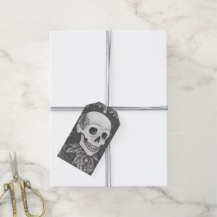 ÉTIQUETTES-CADEAU SKELETON, JEU D'ÉTIQUETTES CADEAUX GOTHIQUE GENTLE