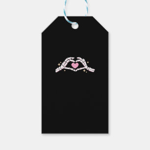 Étiquettes-cadeau Skeleton Mains Coeur drôle